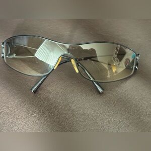 Vintage Chanel Sunglasses in Smoke with Yellow Nose Pads